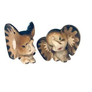 Vintage Brown Elephants Salt & Pepper Shakers
